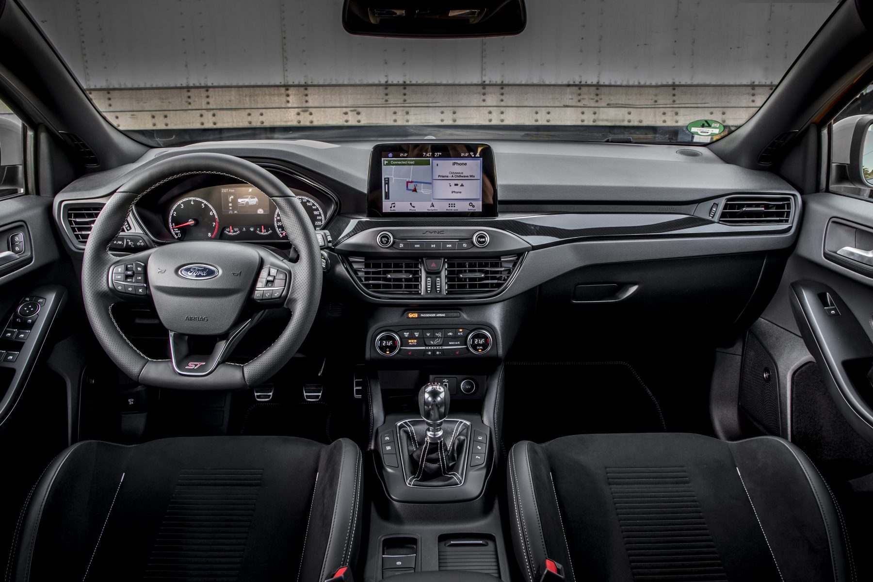 inside of Ford Focus ST